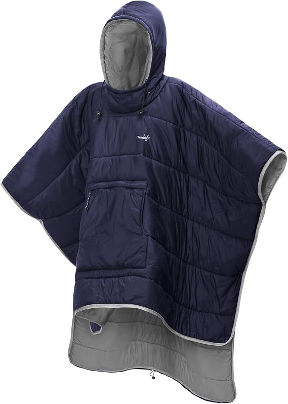 Tentock Wearable Blanket Sleeping Bag Waterproof & Machine Washable Poncho with Hood for Stadium, Camping, Wheelchair Use
