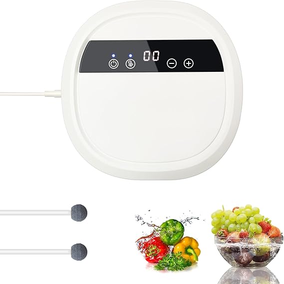 Ozone Generator for Water and Air, Air Purifier Negative Ion Purifier | Fruit and Vegetable Food Cleaning Ozone Machine, Remove Odor for Home and Car, with 12V Converter
