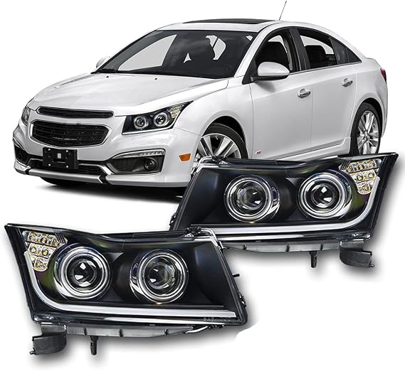 Winjet LED DRL Bar Projector Headlights | Compatible with Chevrolet [2011 2012 2013 2014 2015 Cruze] [2016 Cruze]