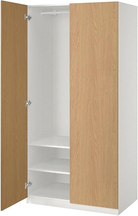 IKEA Beyaz-Meşe Görünümlü Kapaklı Gardırop, 100x60x201 cm 2001405718098
