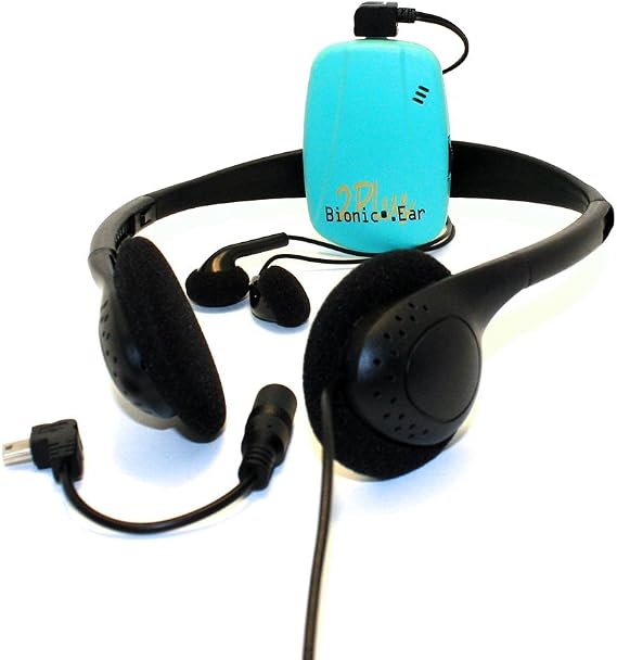 NeoMatic Bionic Ear 2Plus Premium Personal Sound Amplifier - Extra Stereo Headphone for TV, Security Alarm