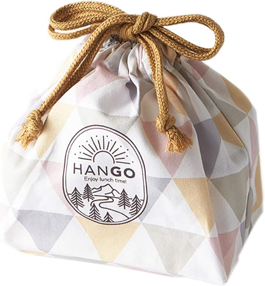 TAKENAKA Lunch Drawstring Bag HANGO Made in Japan Multicolor Approx. 6.7 Gusset 3.3 x 10 inches T-96447