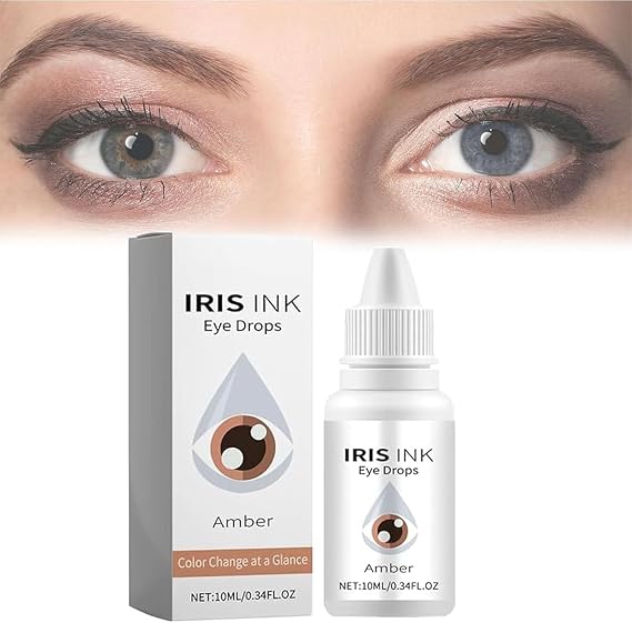 Eye Color Changing Drops,Change Eye Color Drops,Natural Eye Drops for Dry Eyes,IrisInk Eye Drops,Fancy Drops Change Your Eye Color,Lighten & Brighten Your Eye Color (Amber)