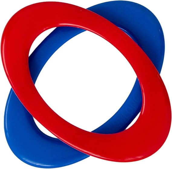 Double Wing Flyer, Aerodynamic Flying Disc, for Play, Red & Blue | Great for beach days, backyard games, park outings