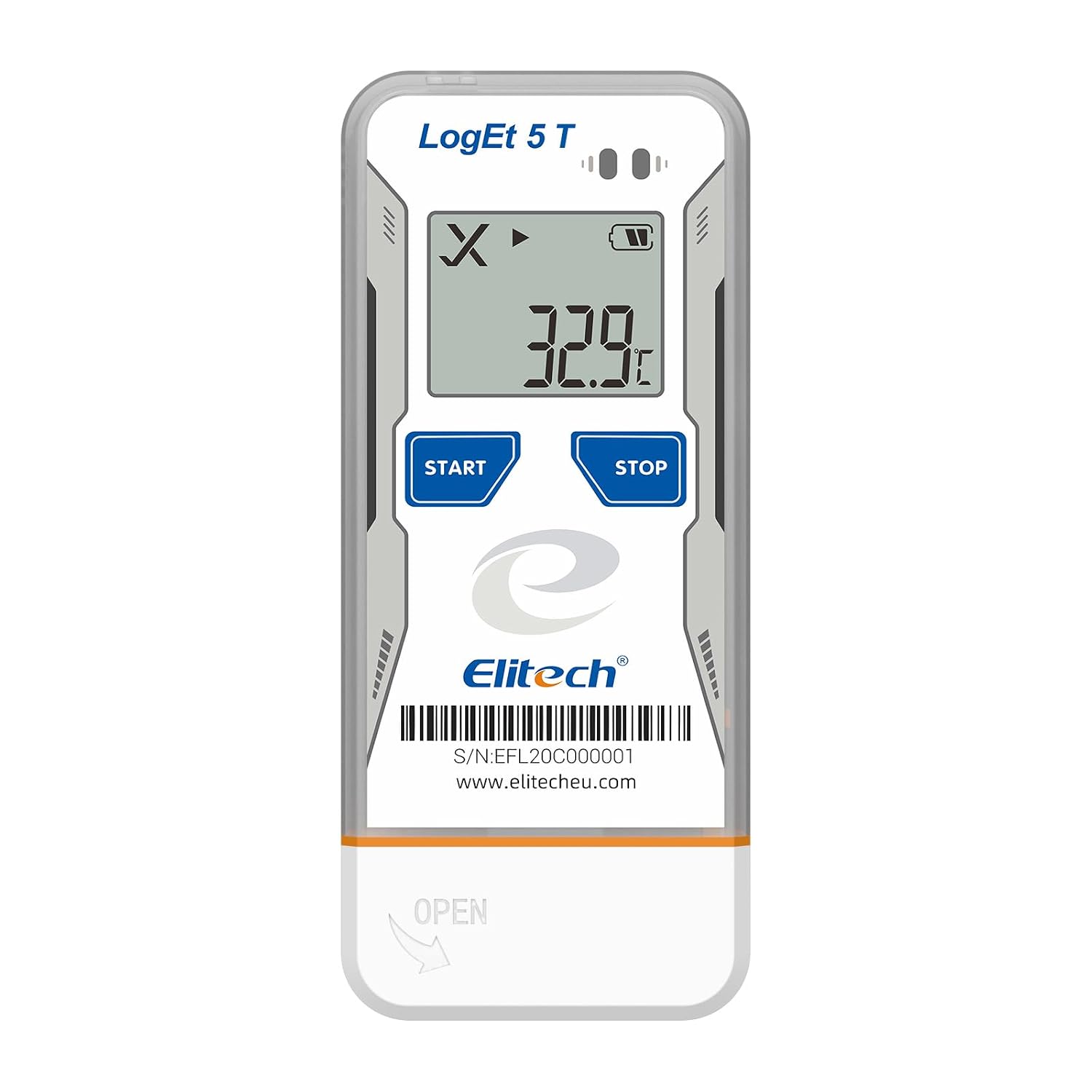 Elitech Temperature Data Logger USB Connection with Shadow Data Function, Automatic PDF/CSV Report Production, 32,000 Data Points, Refrigerator Thermometer, LogEt5T