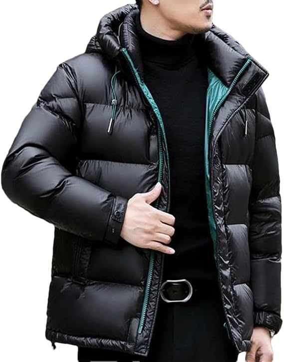 Men Down Jacket White Duck Down Coats Winter Jackets Hooded Puffer Jacket