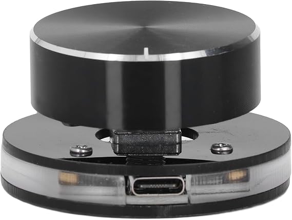 USB Volume Control Knob lautstarke regler pc Type C External Media Adjustment Controller, Speaker Audio, Multimedia Volume Remote Control Adjuster with RGB Light, for PC Multimedia MIDI Controllers
