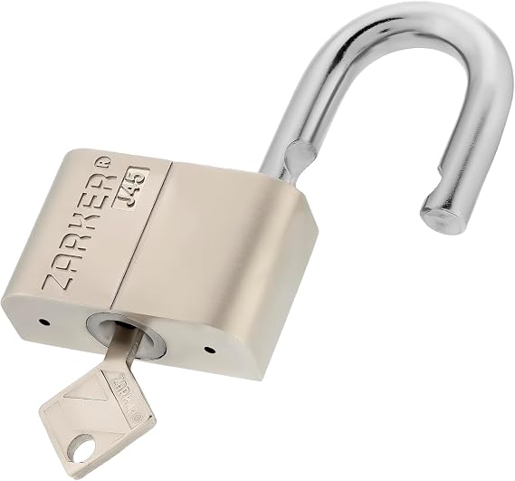 J45 keyed Padlock, Heavy Duty Stainless Steel Shackle Lock, Waterproof and Rustproof Storage, Warehouses, Garage, Outdoors, 1-Pack
