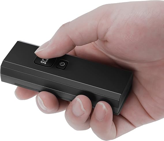 Wireless Barcode Scanner, 1D CCD Automatic Mini Barcode Rreader, Rechargeable Bar Code Scanner with 2.4G Receiver Plug and Play