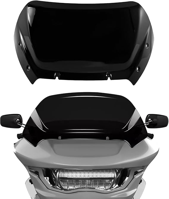 10 Inch Front Windscreen Windshield Wind Air Deflector Compatible For Touring CVO Road Glide FLTRXSE 2023-up Road Glide FLTRX ST FLTRXSTSE 2024-up Fairing Windscreen Wind Splitter (Gloss Black)