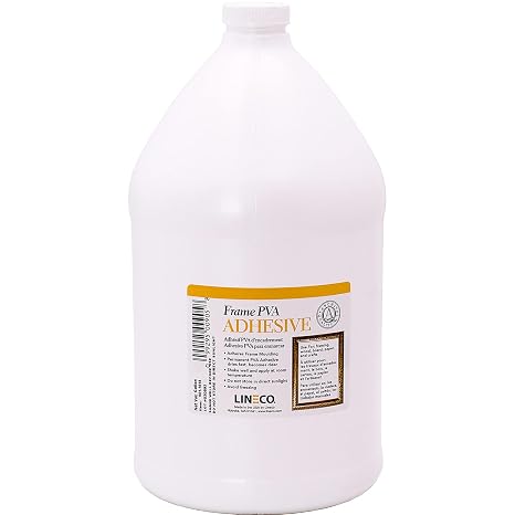 Lineco Frame PVA Adhesive, Acid Free, Dried Clear and Flexible, 1 Gallon