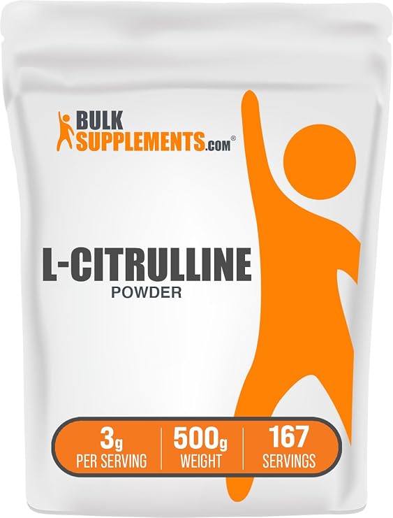 L-Citrulline Powder - Citrulline Supplement, Nitric Oxide Supplement - Unflavored & Gluten Free - 3g per Servings, 500g (1.1 lbs) (Pack of 1)