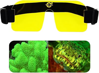 TONELIFE Fluoro Diving Flashlight Kit, Yellow Fluorescence Shield, Underwater Fluoro Mask, Nightsea Mask with Yellow Barrier for Dive Video Photography