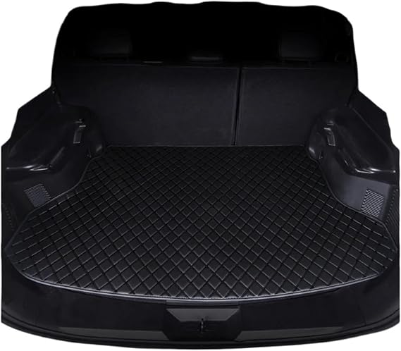 Flat Face Cargo Liner Rear Custom Car Trunk Mats Fit For JAC JS4 2021-2026 Leather Cargo Liner Mat Accessories Car Cargo Liners(All Black)