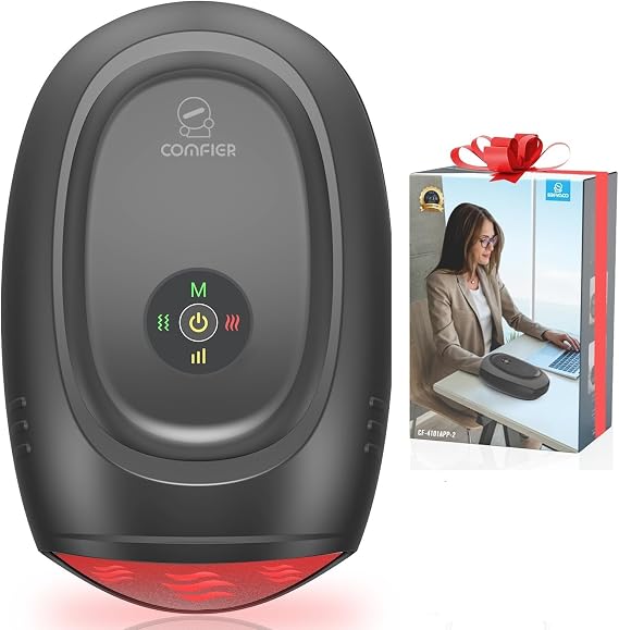 COMFIER Hand Massager with Heat and Compression, Cordless Hand Massager for Arthritis and Carpal Tunnel, Wrist, Finger Massage for Mom, Dads, Women and Men (Black) | Cordless Hand Massager for Arthritis and Carpal Tunnel, Wrist Palm and Finger-Specific Compression,Gifts for Women Men(Black)