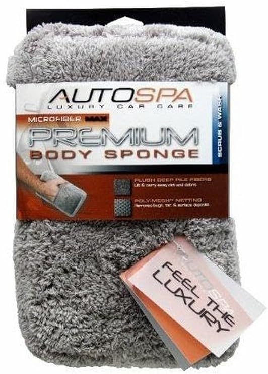 AutoSpa 45604AS Microfiber MAX Soft Fleece Design Premium Body Sponge