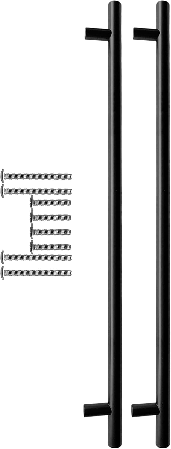 Metal Handle for Kitchen and Bathroom Cabinet Covers and Drawers Stainless Furniture Cabinet Handle 320mm Matte Black 2 Pieces