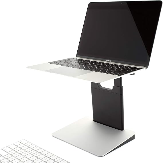 Adjustable and Portable Laptop Stand - PC and MacBook Stand. Foldable and Collapsible Holder and Riser. Compatible with All 11", 13" and 15" laptops and notebooks.