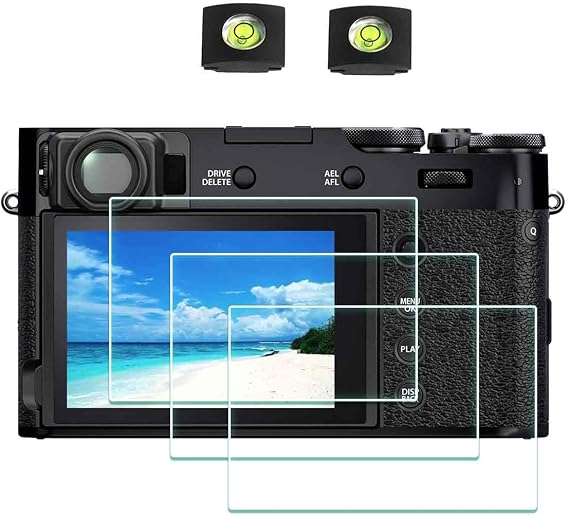 ULBTER Screen Protector for Fujifilm X100VI Fuji X100V Camera [3+2Pack] | Tempered Glass for Fuji X-100VI X-100V & HotShoe Cover 0.3mm 9H Hardness Anti-Scrach Anti-Bubble