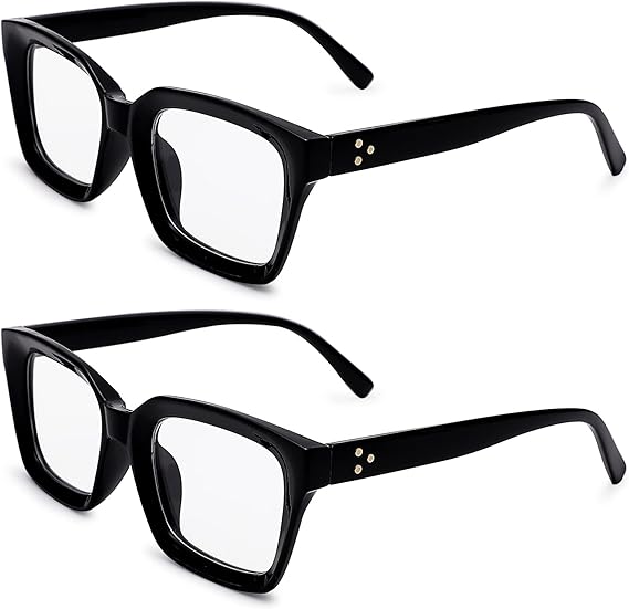 COASION Classic Non-prescription Clear Lens Eyeglasses for Women Thick Square Frame Eyewear
