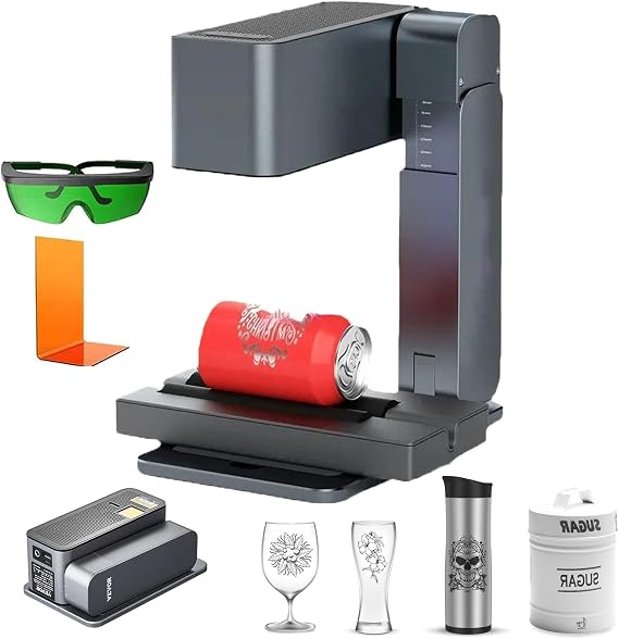 Home Laser Engraver, Mini Desktop Laser Engraver Angle and Height Adjustable, Foldable DIY Engraver Tool Pre-Assemble All-in-One for Beginners
