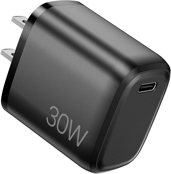 AVAPOW 30W USB-C Fast Wall Charger, PD Type-C Power Adapter, Compact Phone Charger Plug for iPhone, Android & USB-C Devices