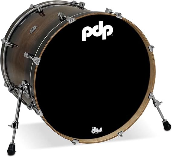 PDP Concept Maple Bass Drum, 22" x 18", Walnut to Charcoal Burst, Exotic