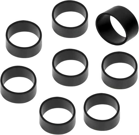 ONLYKXY 200 Pieces Black Mini Silicone Cable Ties 0.3 inch Diameter Flat Rubber Bands Elastic Bands Supplies Reusable Rubber Rings Thick Rubber Bands for School Home or Office Elasticity Coil Ring