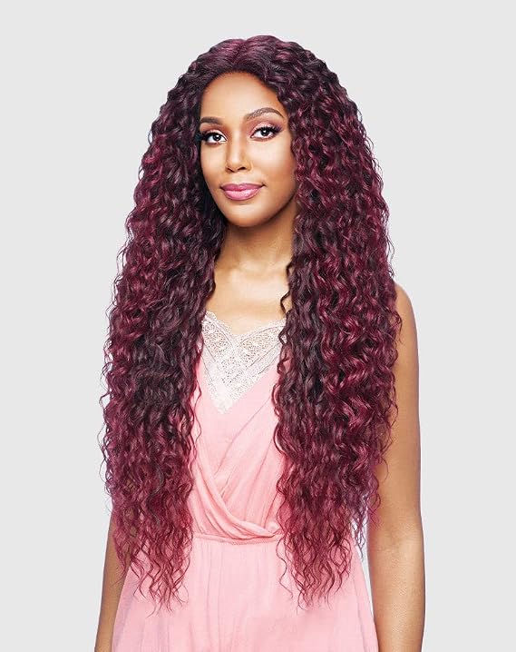 Vanessa Synthetic Deep Middle Part Swiss Silk Lace Front Wig - TOPS DM ALANTA 38 (99J)