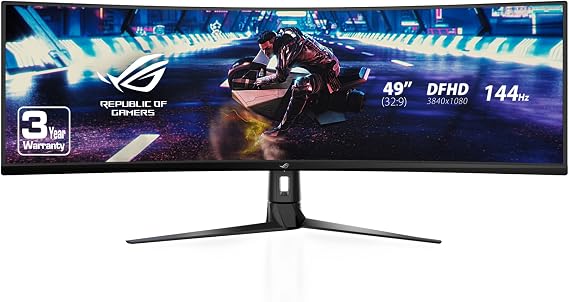 ASUS ROG XG49VQ 49 Inch 1080p 144Hz Ultrawide Curved Gaming Monitor