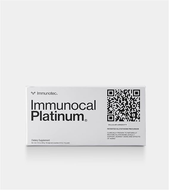 Immunocal Platinum Glutathione Precursor Advanced Cellular Support with CMPTM & RMFTM Immune Support, Antioxidant Defense & Healthy Aging Sugar-Free, Lactose-Free 30 Servings