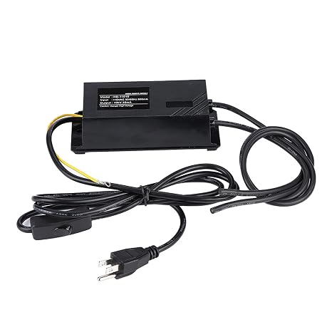 Neon Sign Transformer 110V Input 10KV Output 30mA with ON/Off Switch, US 3-Prong Plug, Black ABS, 6.5 x 2.4 x 1.9 Inch