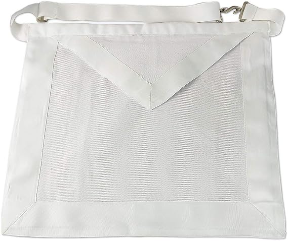 Masonic Apprentice White Apron Textile Gift for Freemason