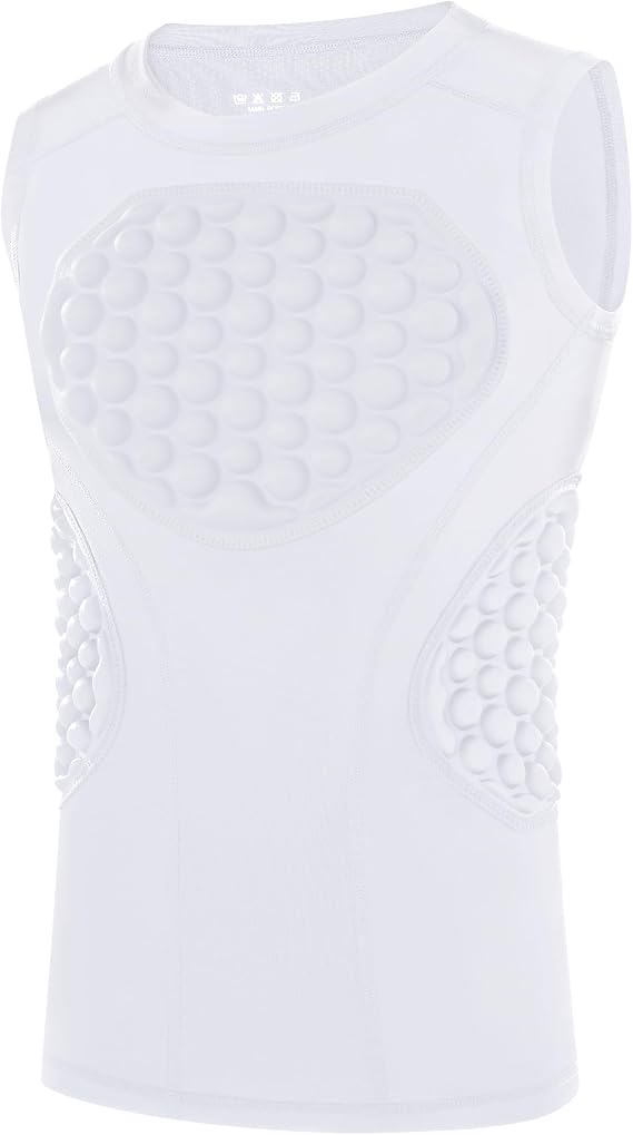Runhit Youth Baseball Chest Protector Padded Compression Shirt Heart Rib Sternum Guard for Softball Football Lacrosse