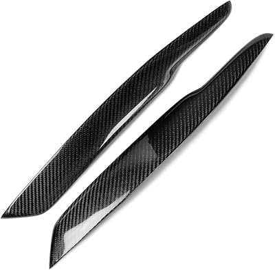 Car Front Headlight Eyebrow Eyelid Cover Trim For VW Passat B6 3C 2005-2010 Carbon Fiber