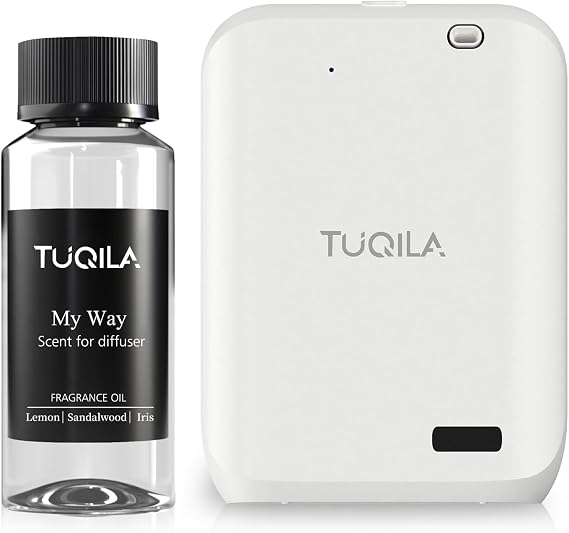 Hotel Diffuser Oil My Way & Waterless Cold Air Diffuser 1000 sq.ft, APP Control Smart Scent Diffuser Clean Air Machine Essential Oil 150 ML, Wall Mounted Diffusion for Home, Hotel, Office (White)