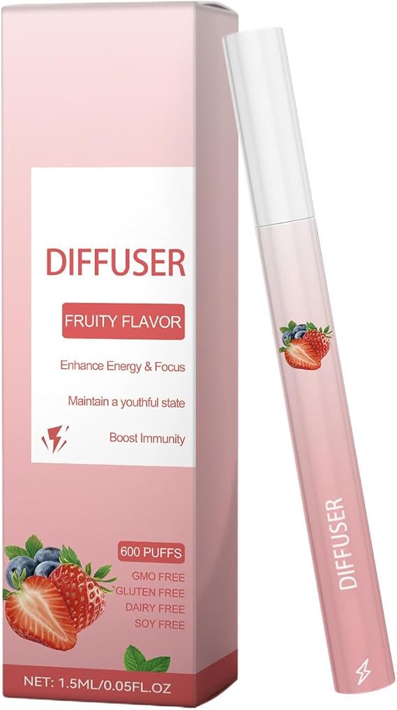 Diffuser Pen, Energy Boost Stick, 0.39x4.65 Inches Cleansing Design, Comfort Aid with Travel Style, Compact Supply with Office Use, Home Accessories for Men, Women, Daily Morning, Work, Fitness Gym