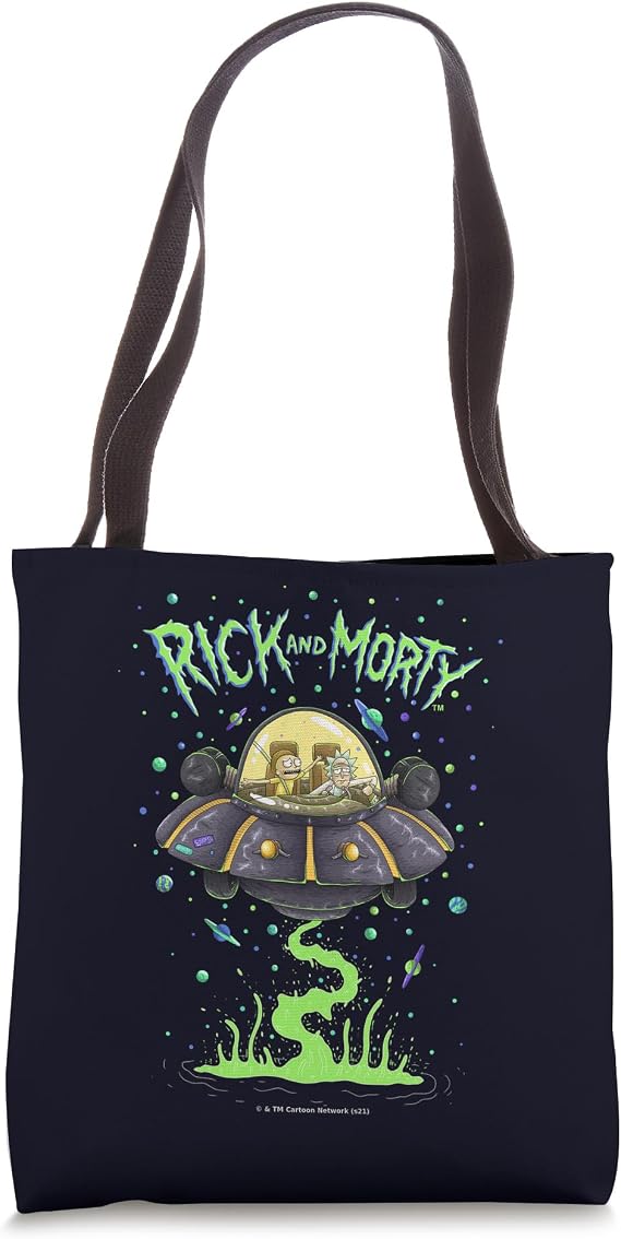 Rick and Morty Drunk Rick Ship Tote Bag