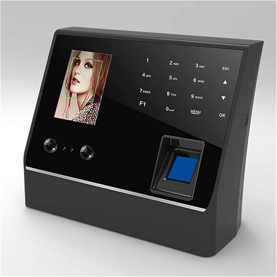 Biometric Face & Fingerprint Time Attendance System Clock Recorder Employee Recognition Digital Electronic Reader Machine