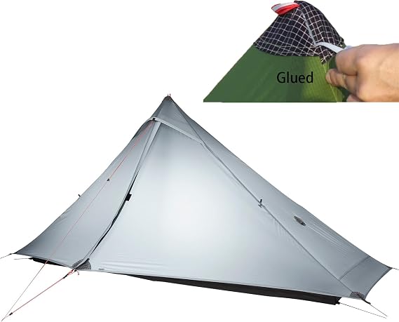 3FULGEAR Lanshan 1 Pro Ultralight 1 Person Tent 3/4 Seasons 20D Double-Sided Silicone-Coated Nylon Waterproof Lightweight for Hiking Camping