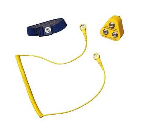 Anti Static ESD Personal Grounding Kit, Includes: UK Grounding Adaptor, Anti Static Wrist Strap and Grounding Cable, Premium High Quality Kit, Protects Electronics From Static (6ft Cord)