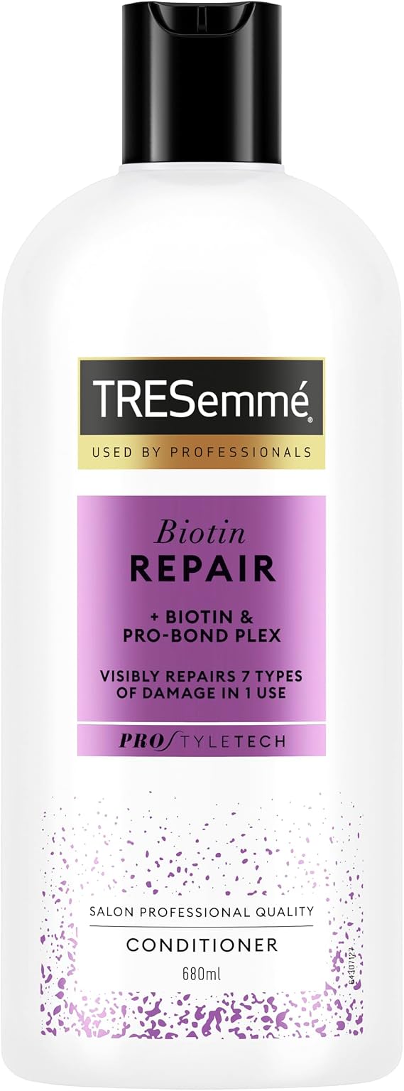 TRESemme Biotin Repair Conditioner visibly repairs 7 types of damage in 1 use for dry, damaged hair 680 ml