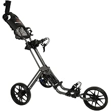 BENROSS Slider 2.0 3 Wheel Push Trolley - Lightweight Golf Cart with Adjustable Handle & Compact Fold Design - Easy-Manoeuvre Golf Trolley for Course Transport & Storage