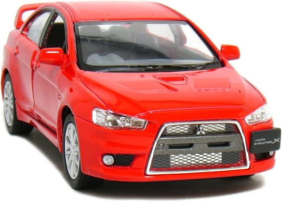 KiNSMART - 2008 Mitsubishi Lancer Evolution X 1:36 Scale 5" Die Cast Metal Model Toy Car (Red)