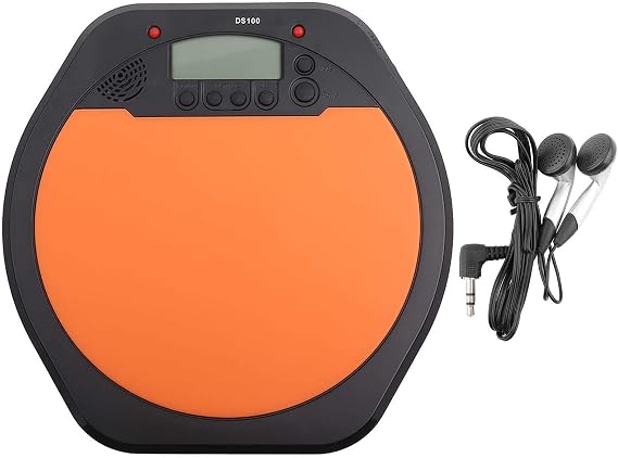 Drum Practice Pad, Digital with Tempo Metronome and Earphone Support, Electronic Drum Pad Quiet Training for Home Studio Drummers, Beginners, Silent Session Enthusiasts