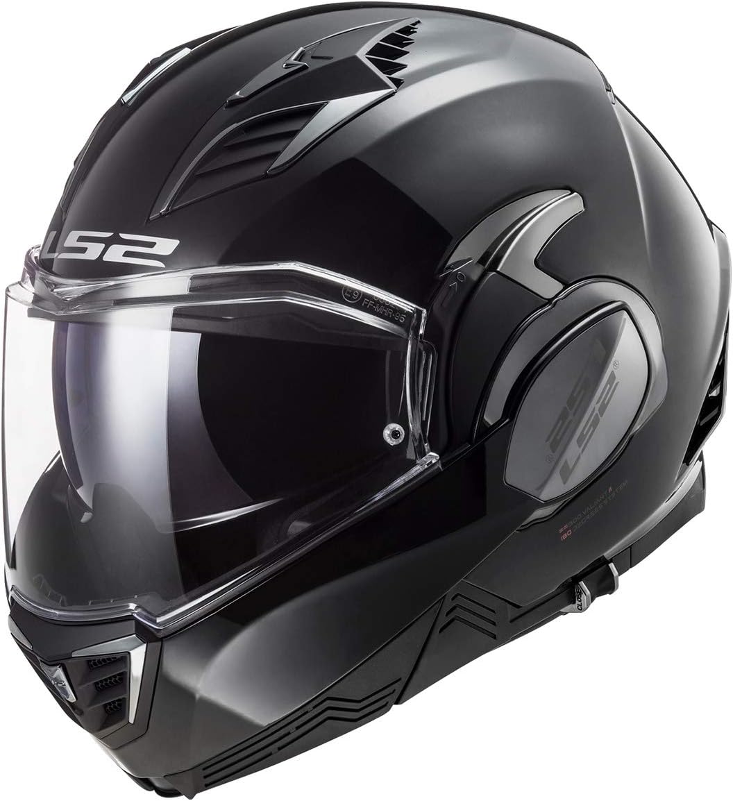 LS2 Helmets Valiant II Modular Helmet Bright Black - Small