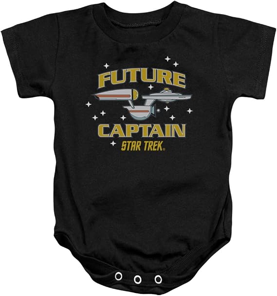 Star Trek Boys' Future Captain Bodysuit Black