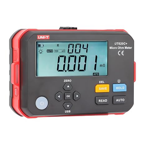UNI-T Uni-Trend UNI-T UT620C+ Micro Ohmmeter DC Low Resistance Tester 0.001m~300.0k Auto & Manual Range Professional Digital Ohm Meter