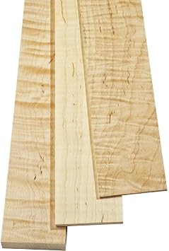 Soft Curly Maple by the Piece, 1/2" X 5" X 24"