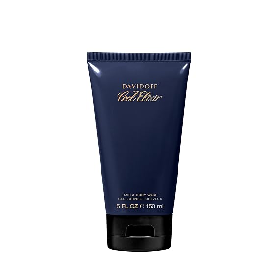 Davidoff Cool Elixir Shower Gel Fresh, Woody & Aromatic With Notes of Oud Accord, Rose Oxide, Lavandin Cleansing & Energizing